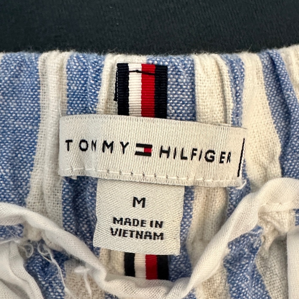 Tommy Hilfiger Women’s Striped Paperbag-Waist Wide-Leg Pants linen - Picture 7 of 8